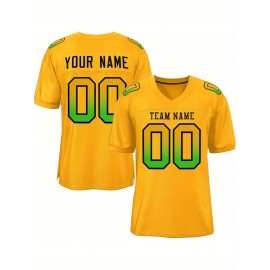 Custom Soccer Jersey - Personalized Team Name & Number, Breathable Mesh Back, V-Neck Design, Short Sleeve Summer Top for Sports & Casual Wear - Perfect Gift for Fans, Soccer Jersey, Fan Merchandise, Sporty Aesthetic, Comfortable Fit