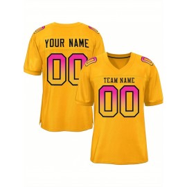 Custom Soccer Jersey - Personalized Team Name & Number, Breathable Mesh Back, V-Neck Design, Short Sleeve Summer Top for Sports & Casual Wear - Perfect Gift for Fans, Soccer Jersey, Fan Merchandise, Sporty Aesthetic, Comfortable Fit