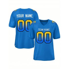 Custom Soccer Jersey - Personalized Team Name & Number, Breathable Mesh Back, V-Neck Design, Short Sleeve Summer Top for Sports & Casual Wear - Perfect Gift for Fans, Soccer Jersey, Fan Merchandise, Sporty Aesthetic, Comfortable Fit