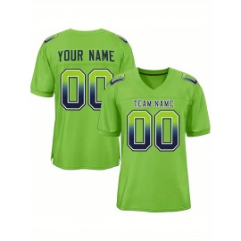 Custom Soccer Jersey - Personalized Team Name & Number, Breathable Mesh Back, V-Neck Design, Short Sleeve Summer Top for Sports & Casual Wear - Perfect Gift for Fans, Soccer Jersey, Fan Merchandise, Sporty Aesthetic, Comfortable Fit