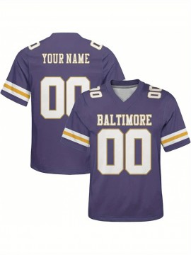 Customized plus-size football shirts, personalized short-sleeved shirts with any name and number, plus-size Women's football city team gifts