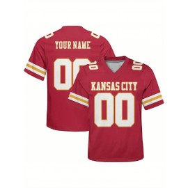Customized plus-size football shirts, personalized short-sleeved shirts with any name and number, plus-size Women's football city team gifts
