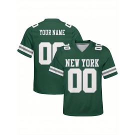 Customized plus-size football shirts, personalized short-sleeved shirts with any name and number, plus-size Women's football city team gifts